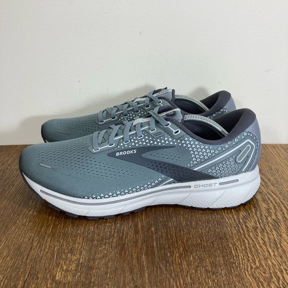Brooks Ghost 14 Road Running Shoe Mens Size 12.5B (Narrow) Grey/Alloy/Oyster - Picture 2 of 12